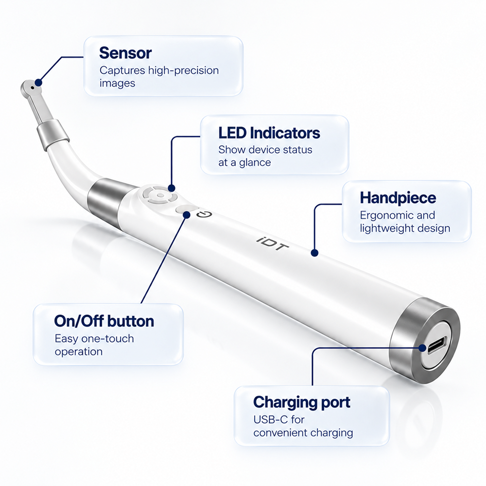 Digital Dental Implant Locator Pro – 3-Step Detection & 360° Rotating Sensor