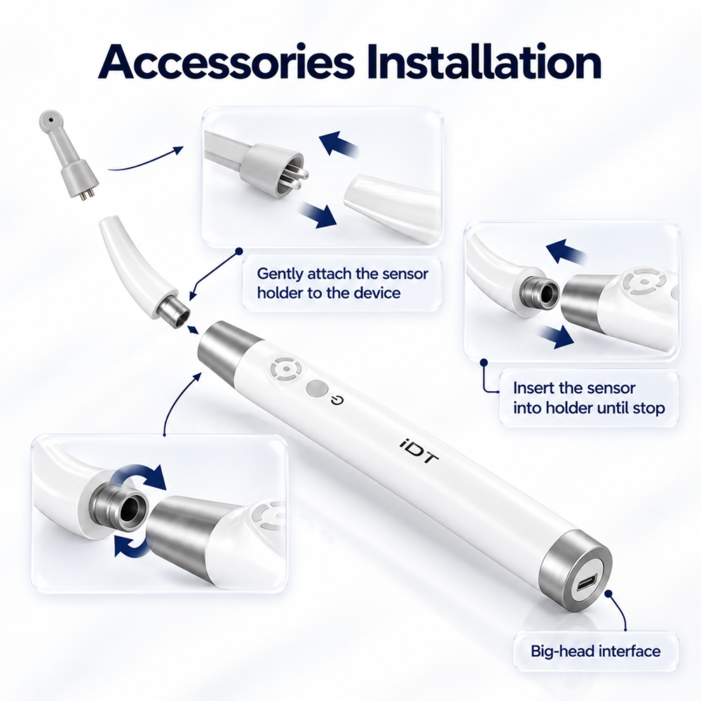 Digital Dental Implant Locator Pro – 3-Step Detection & 360° Rotating Sensor