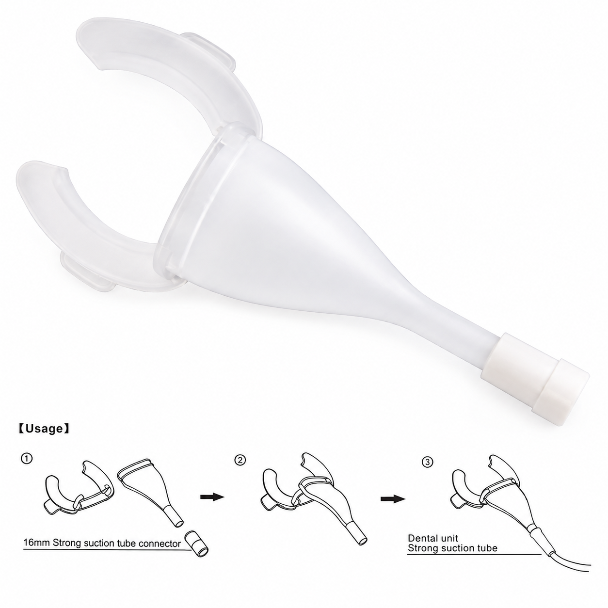 Dental Cheek Retractor with High-Volume Suction, 25 pcs