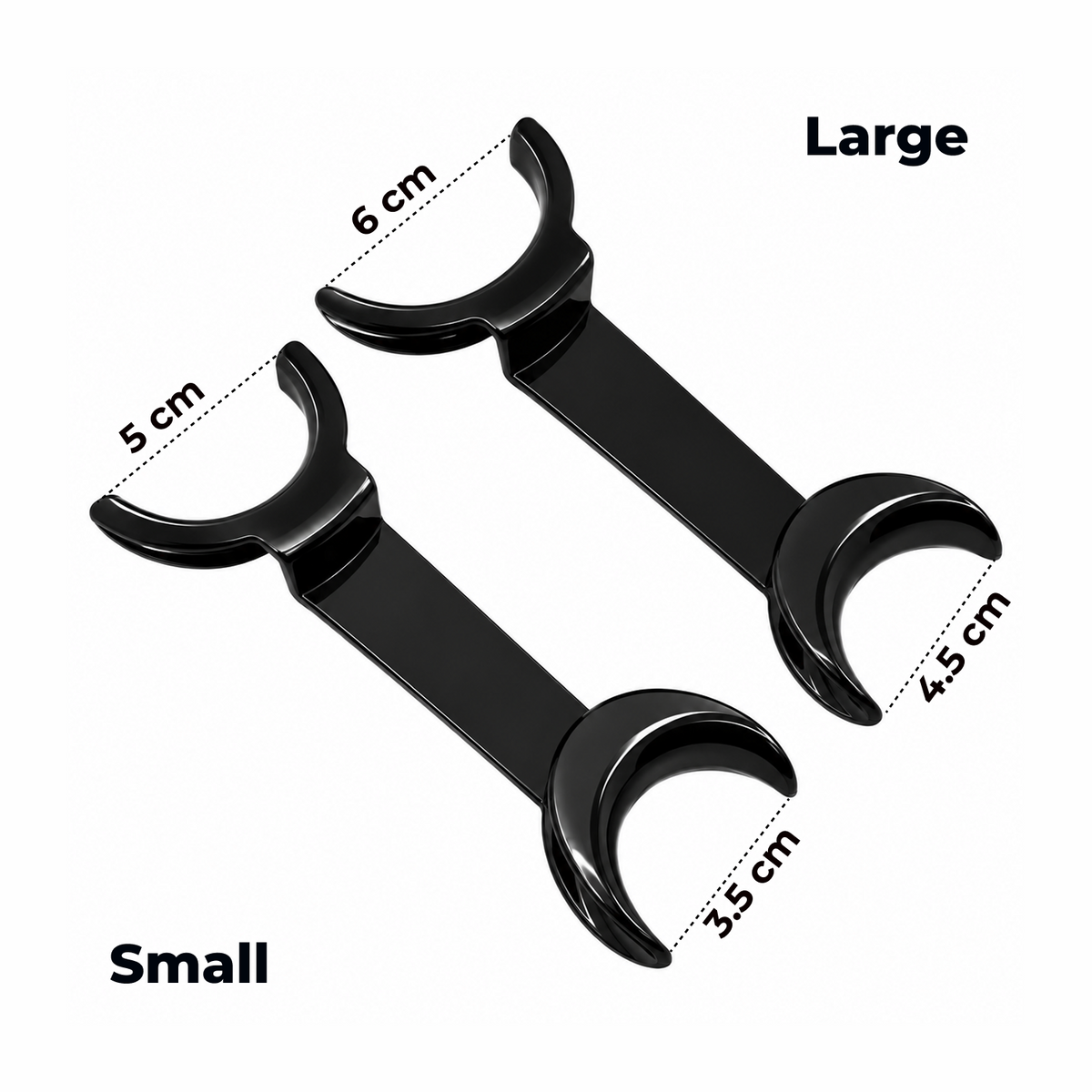 Double-Ended Cheek Retractor for Dental Photography — Single Piece, Adult and Child Ends