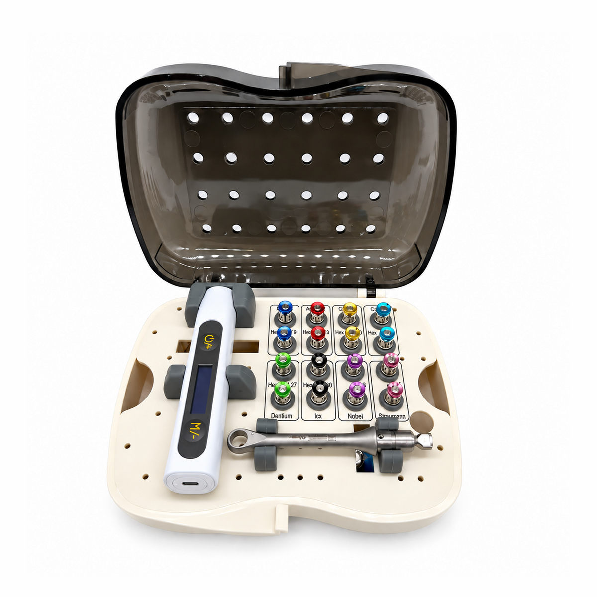 Electric Dental Implant Driver with 16-Piece Prosthetic Set — Electric Torque Control and Sterilisation Case