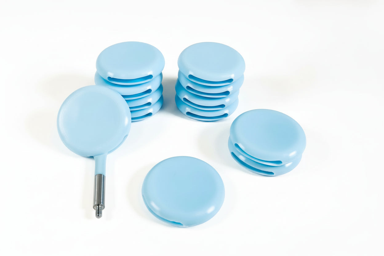Protective Silicone Covers for Dental Mirror Heads, 12 pcs – Blue