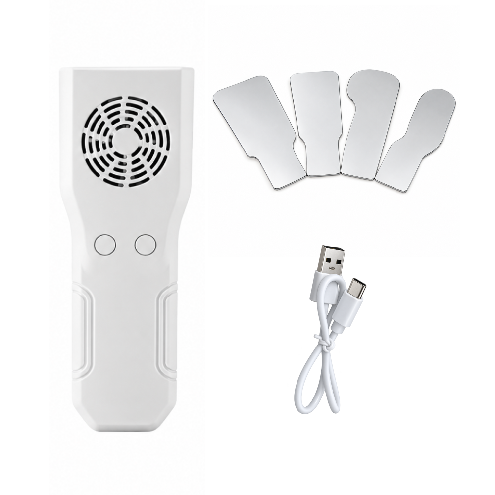 Fog-Free Dental Photography Mirror Kit — 4 Reflectors, LED Handle with Auto Defogging, Stainless Steel, Rechargeable