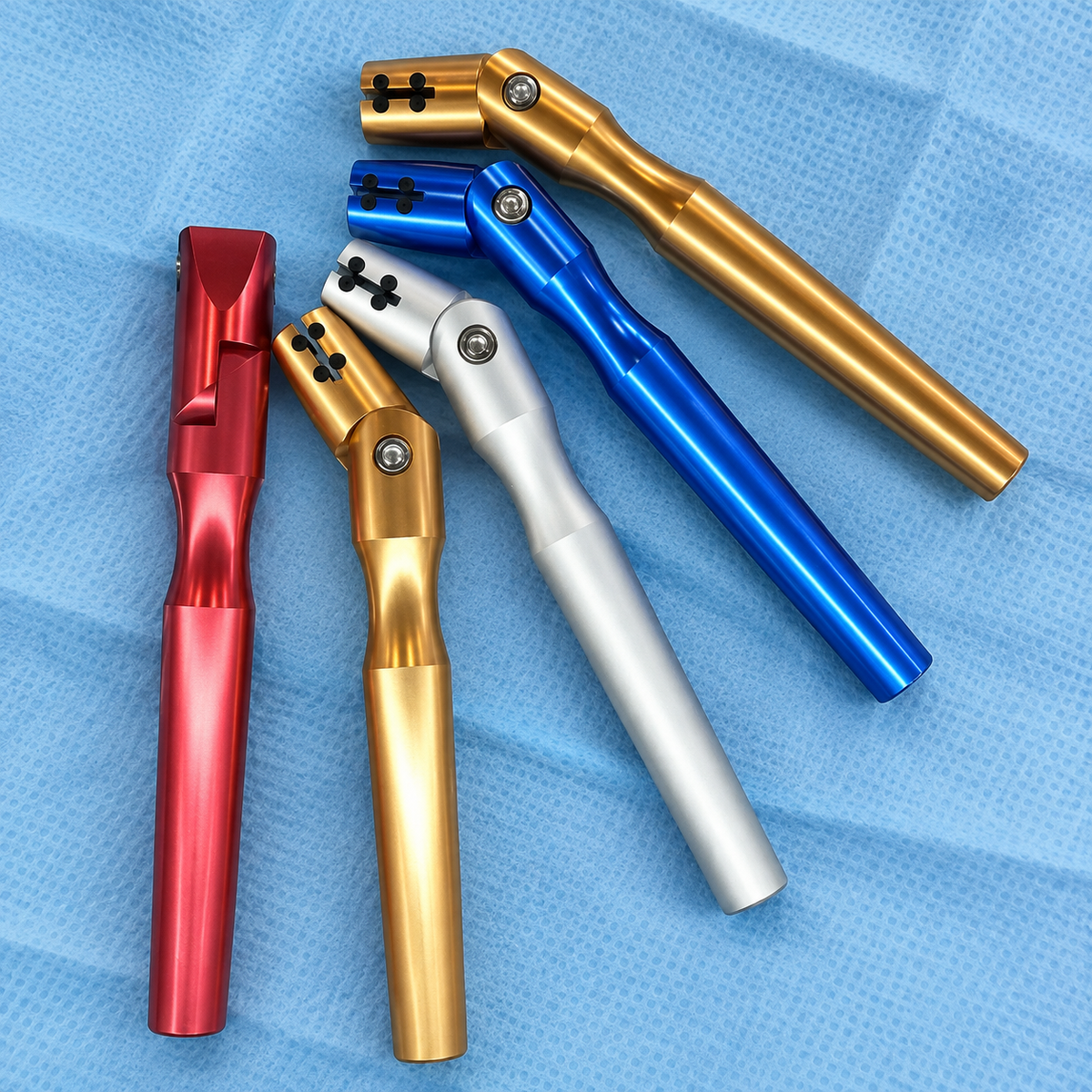 Intraoral-Spiegelset für Dentalfotografie – verstellbarer Griff und Sterilisationsbox, autoklavierbar