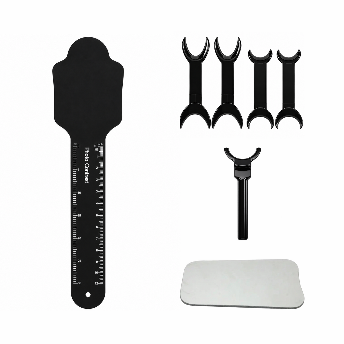Intraoral Dental Photography Starter Kit — Autoclavable Retractors, Intraoral Mirror and Black Contraster