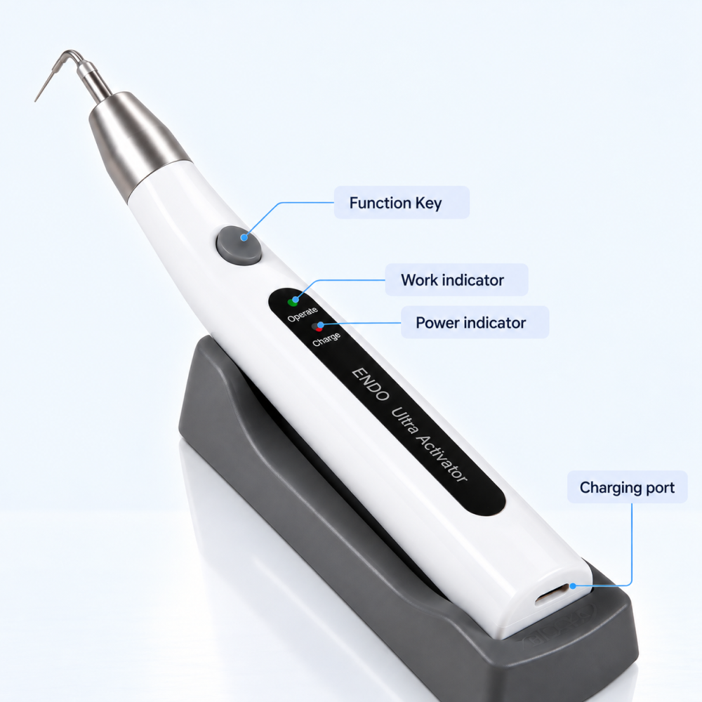 LED Endodontic Irrigation Activator Pro – 360° Illumination & Sonic Root Canal Cleaning