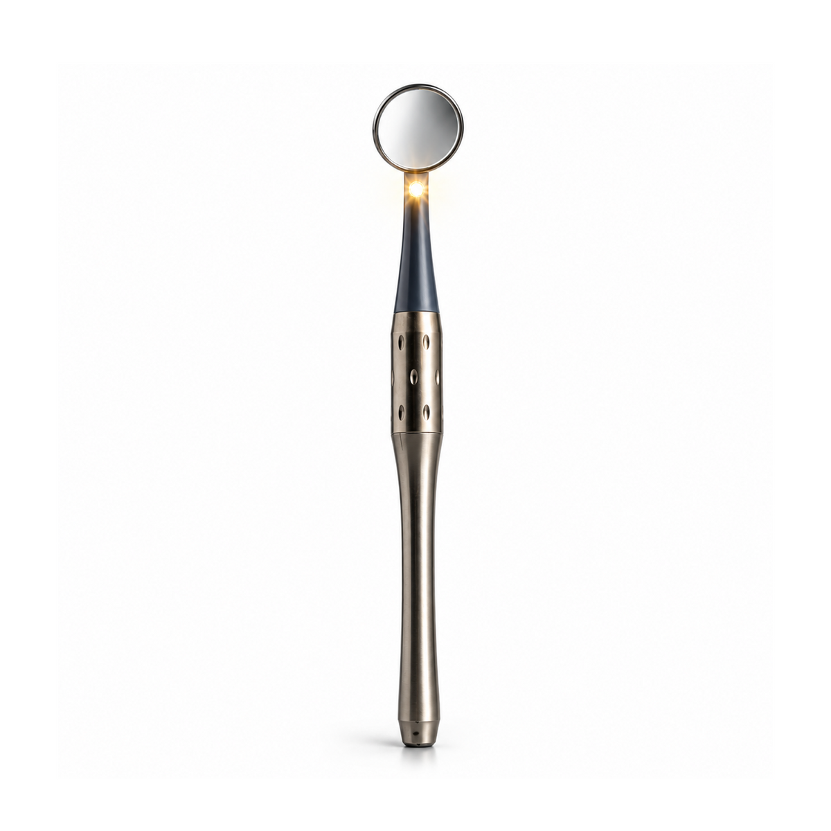 LED Fog-Free Dental Mirror 22 mm — Air-Powered Light, Dual Airflow Defogging, 10 Magnetic Replacement Mirrors