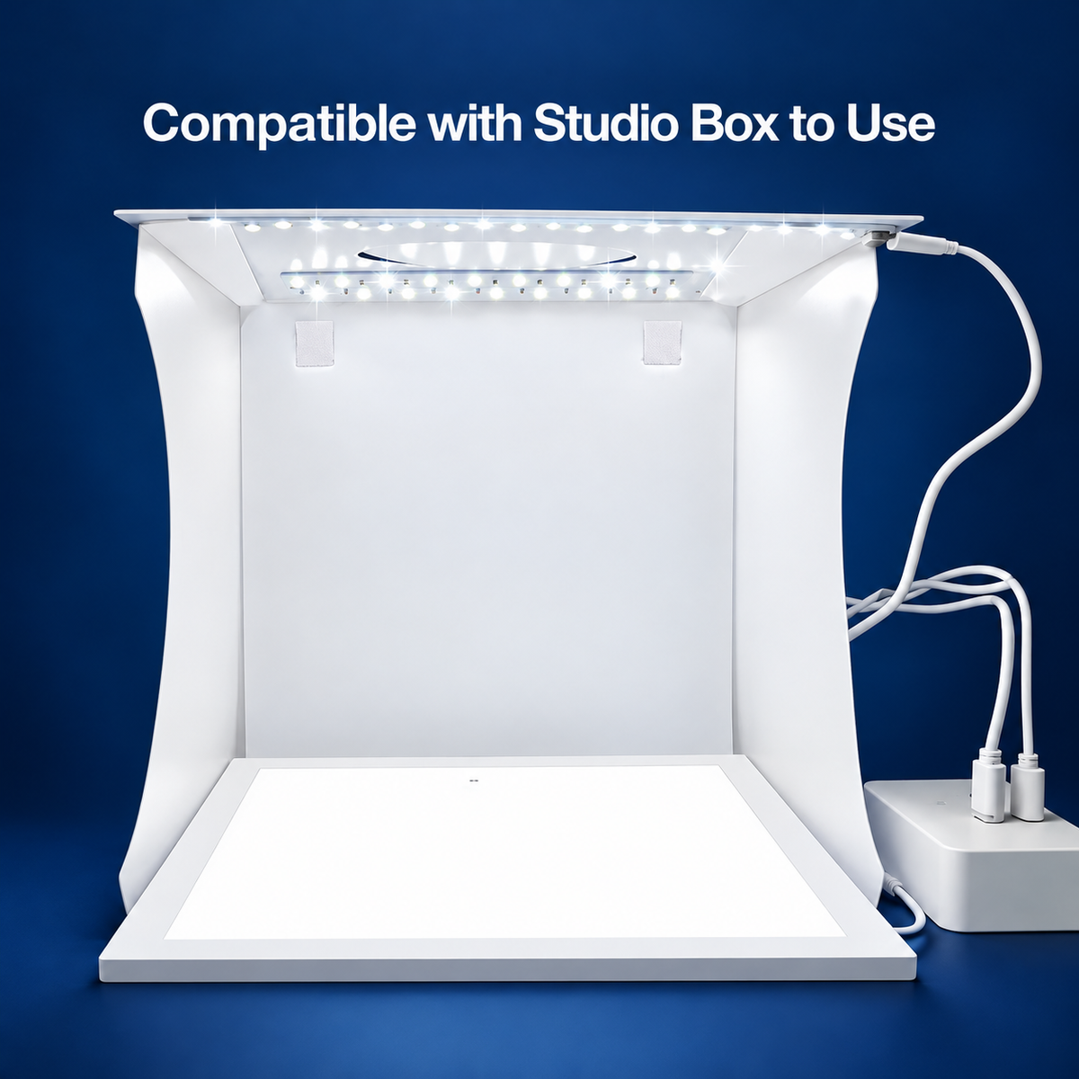 Boîte à lumière de 22 cm avec panneau LED pour photographier les modèles et prothèses dentaires