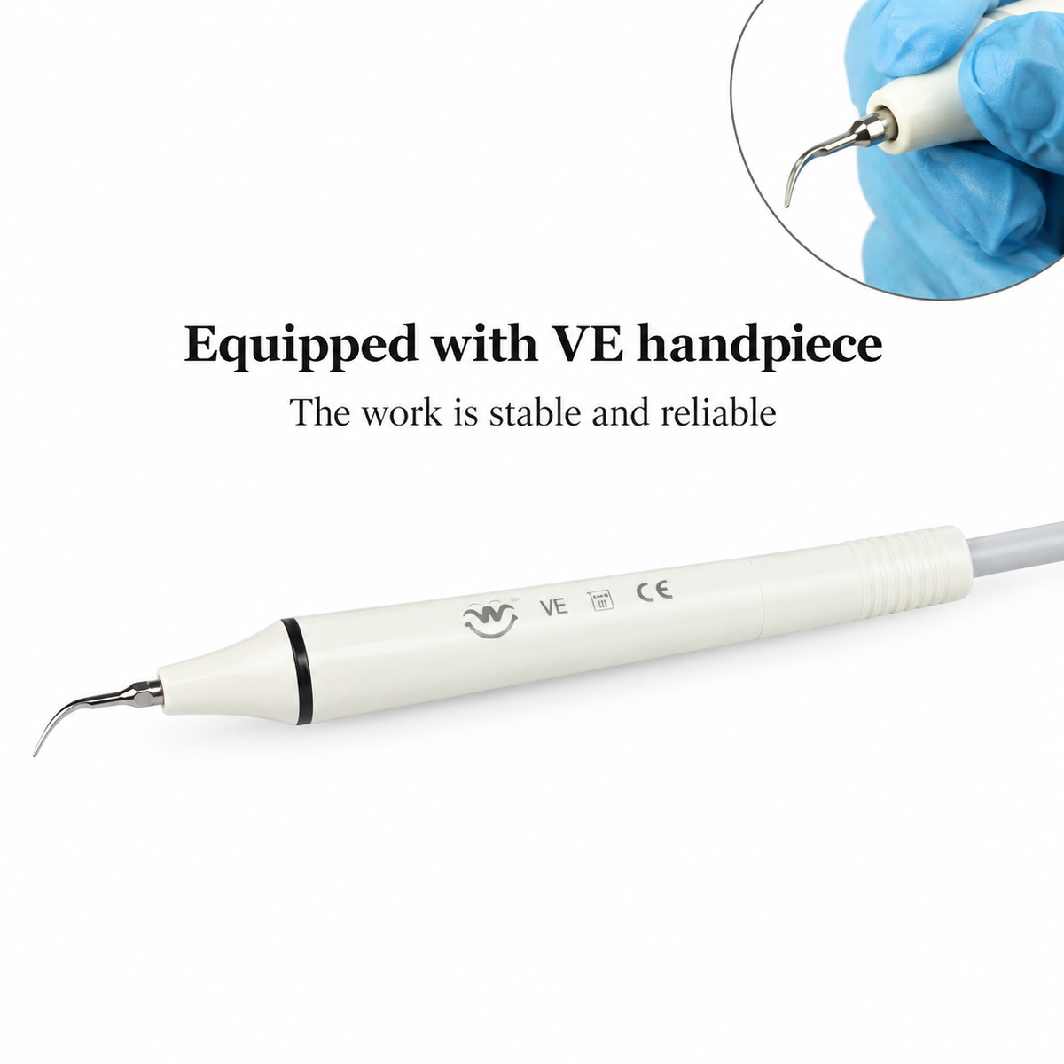 Ultrasonido de detartraje multifunción VET-6 con pantalla táctil completa — modos supragingival, subgingival, endodóntico y para implantes