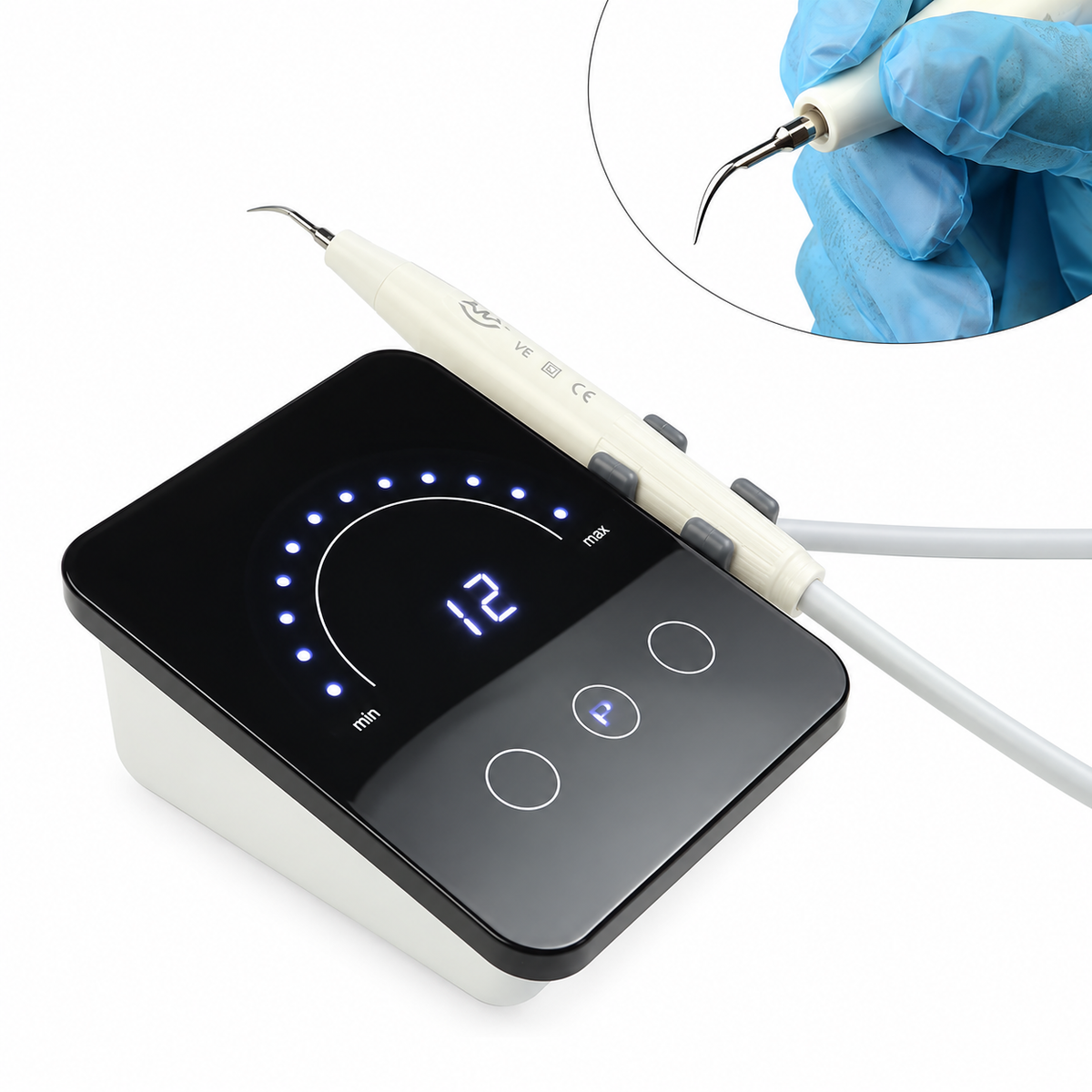 Ultrasonido de detartraje multifunción VET-6 con pantalla táctil completa — modos supragingival, subgingival, endodóntico y para implantes