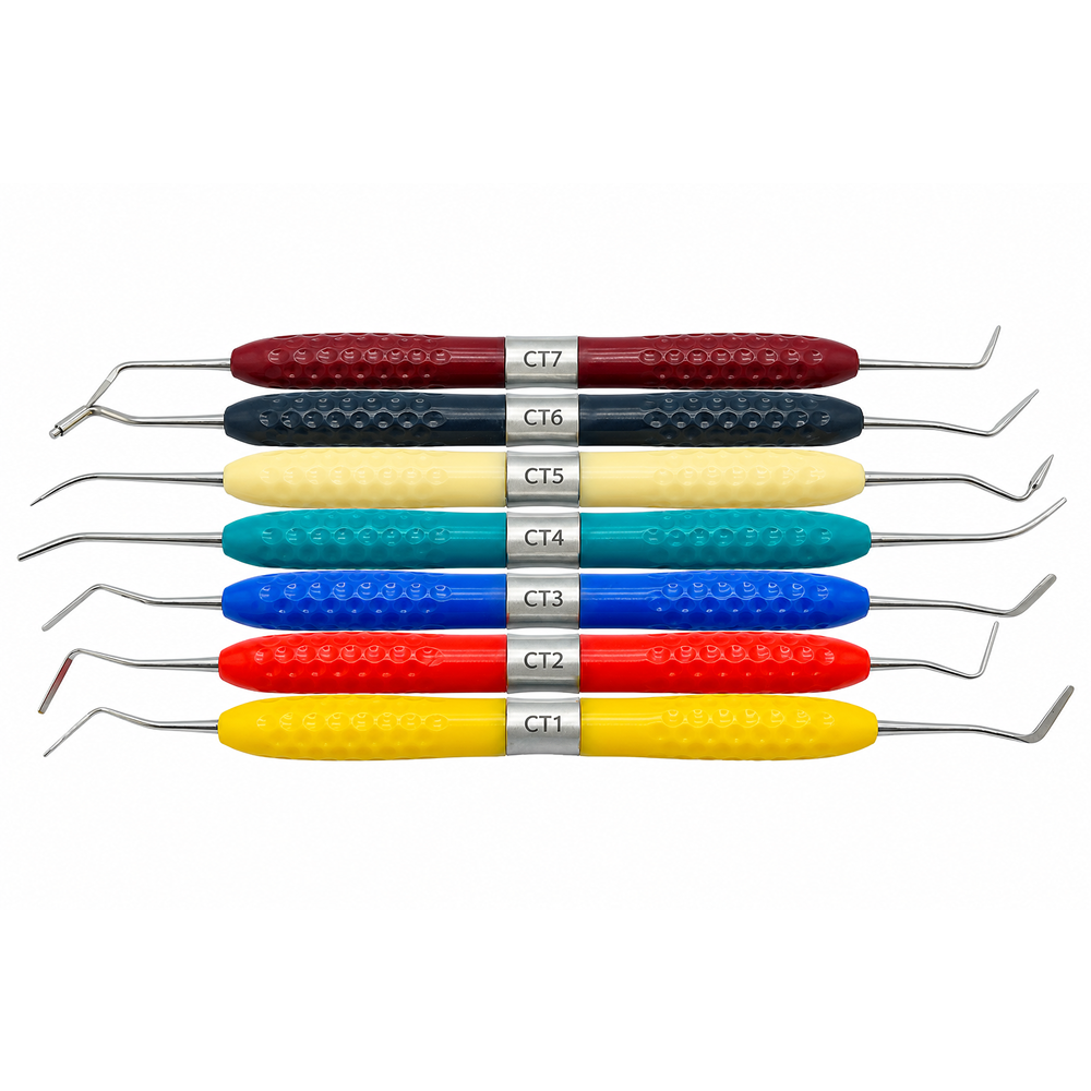 Professional Composite Restoration Instrument Kit – 7-Piece Titanium-Coated Set