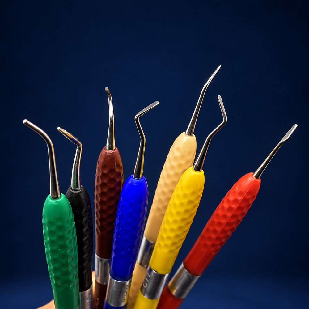 Professional Composite Restoration Instrument Kit – 7-Piece Titanium-Coated Set