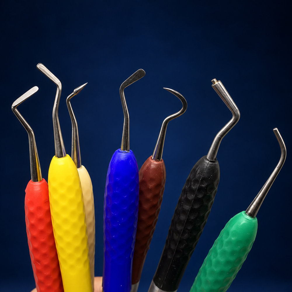 Professional Composite Restoration Instrument Kit – 7-Piece Titanium-Coated Set