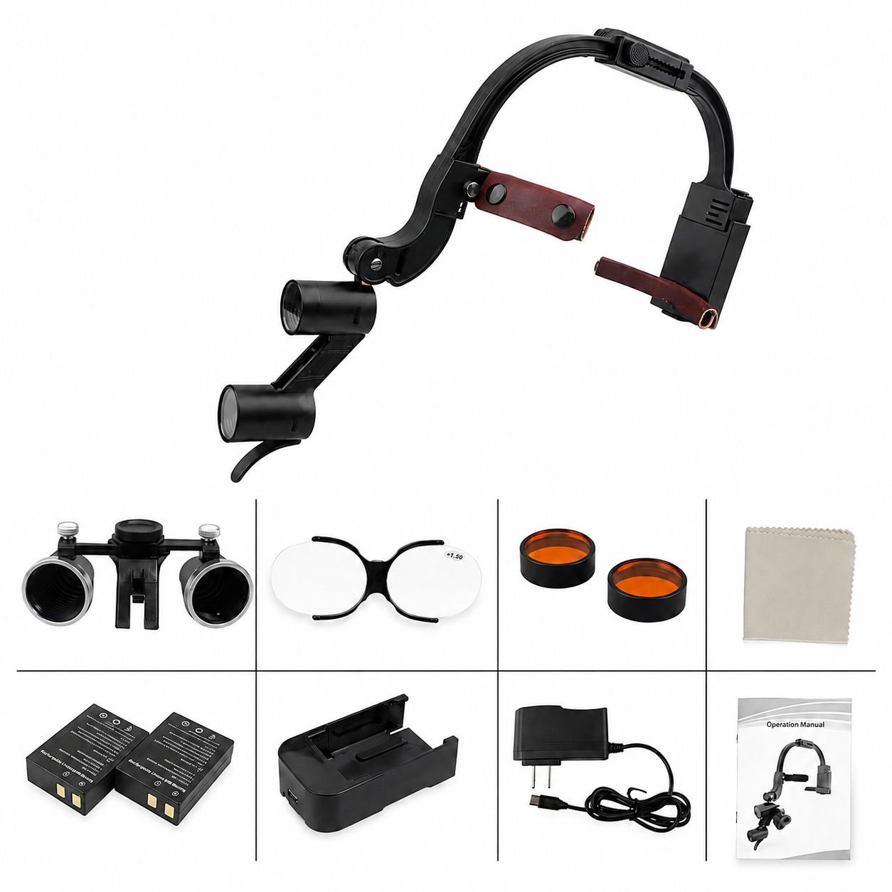 Professional Dental LED Headlight Loupe System