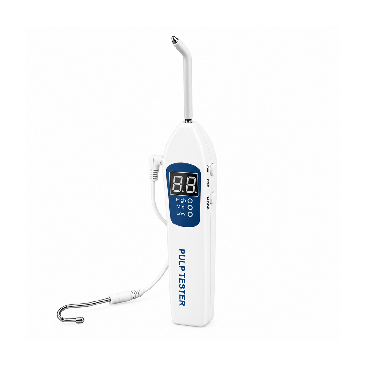 HYG-RC86 Digital Dental Pulp Vitality Tester for Endodontic Diagnosis — 0-80 LED Scale, Electrode and Hook Included