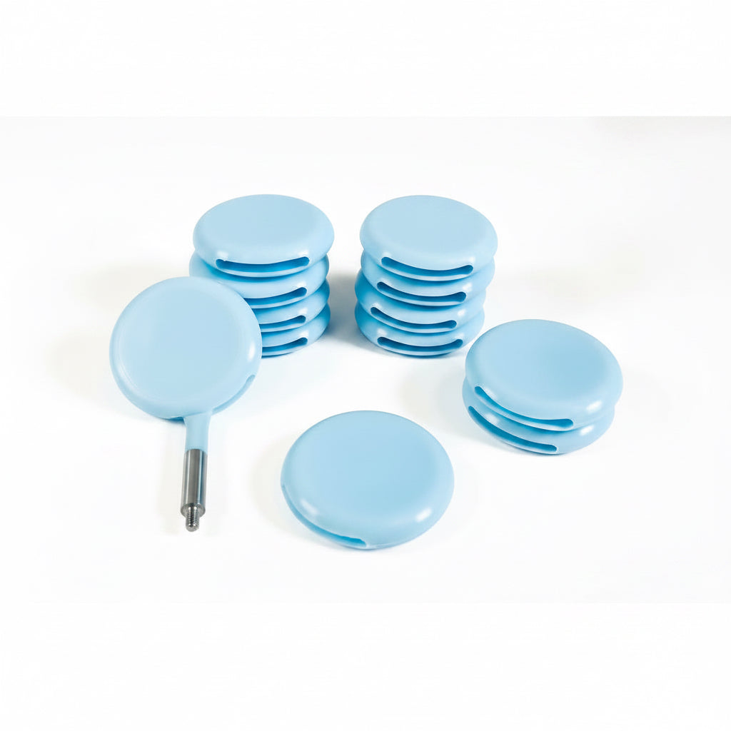 Protective Silicone Covers for Dental Mirror Heads, 12 pcs – Blue