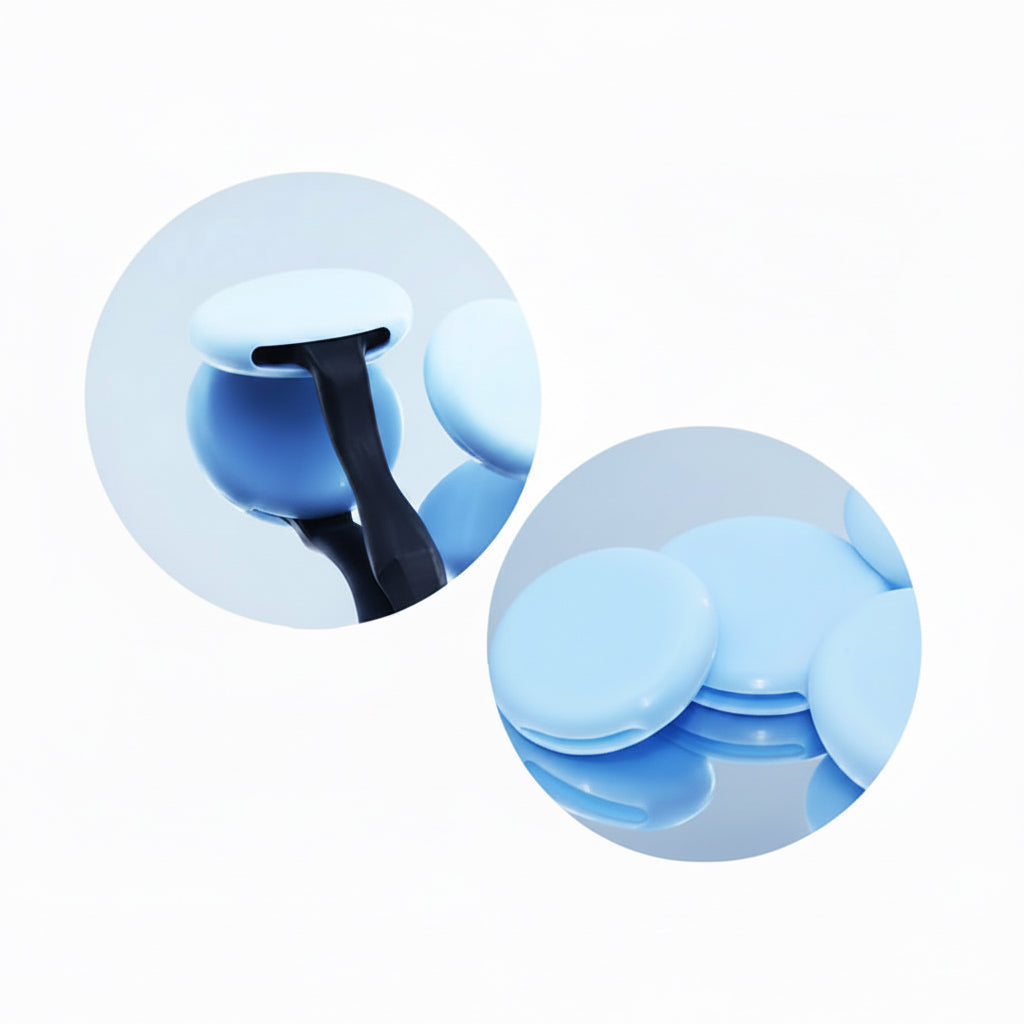 Protective Silicone Covers for Dental Mirror Heads, 12 pcs – Blue