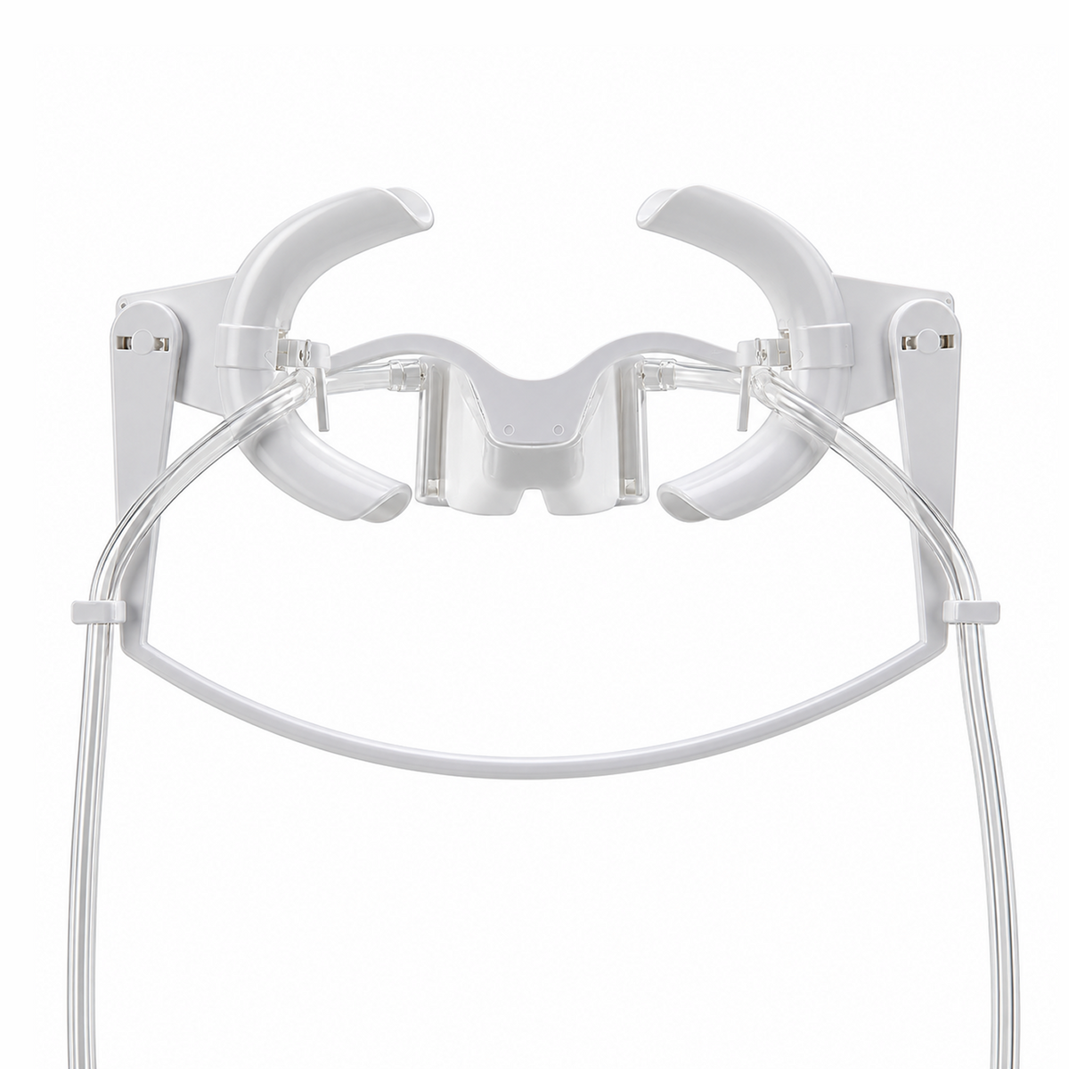 Système de rétraction des joues NOLA avec protège-langue et tubes d’aspiration — photographie orthodontique, éclaircissement et restauration