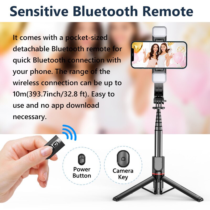 Tripod with LED Light and Bluetooth - Dentiphoto