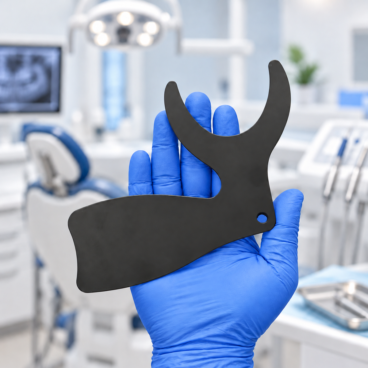 Anterior and Occlusal Contraster for Dental Photography — Blocks the Tongue, Anodised Aluminium, Autoclavable 134 °C