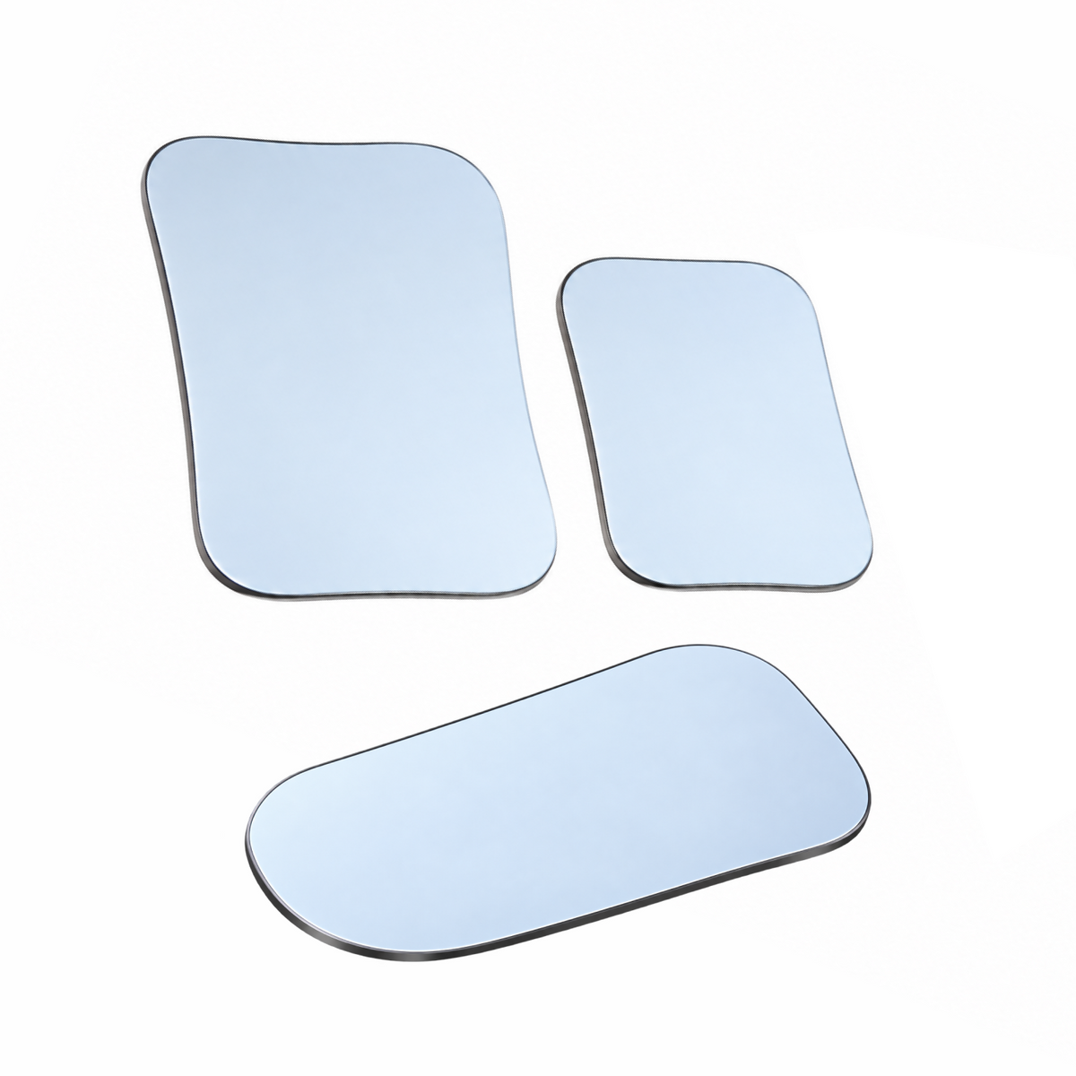 Stainless Steel Intraoral Mirror Set for Dental Photography — Occlusal, Buccal and Lingual Views, Autoclavable