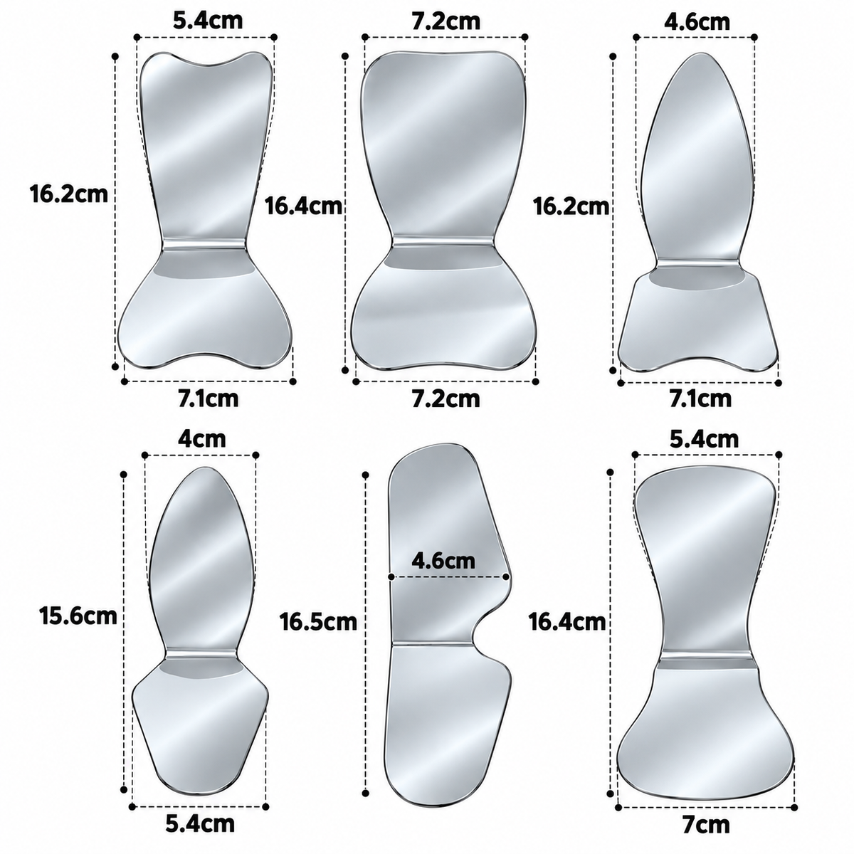 Stainless Steel Intraoral Mirror for Dental Photography — Autoclavable Single Mirror