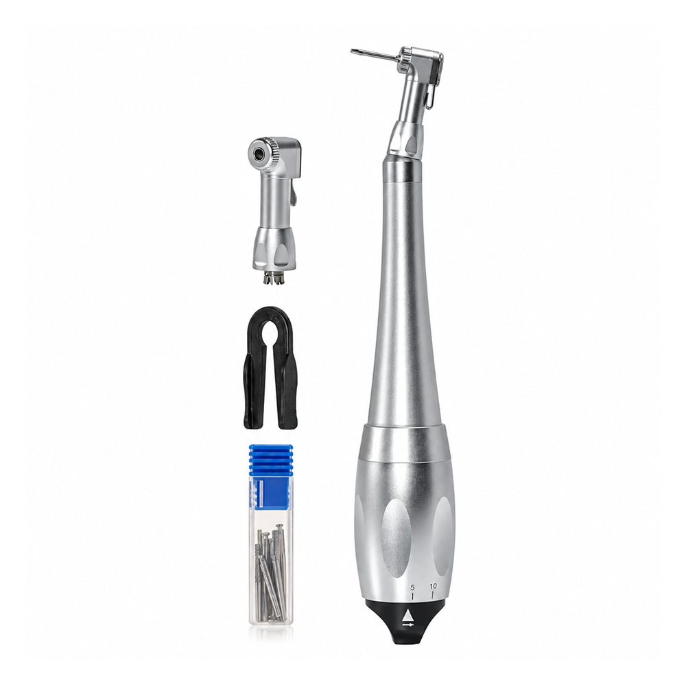 Torq Control Universal-Implantat-Drehmomentschlüssel-Set 5–35 N·cm – Winkelstückkopf, Click-Lock, 12 Präzisions-Schraubendreher
