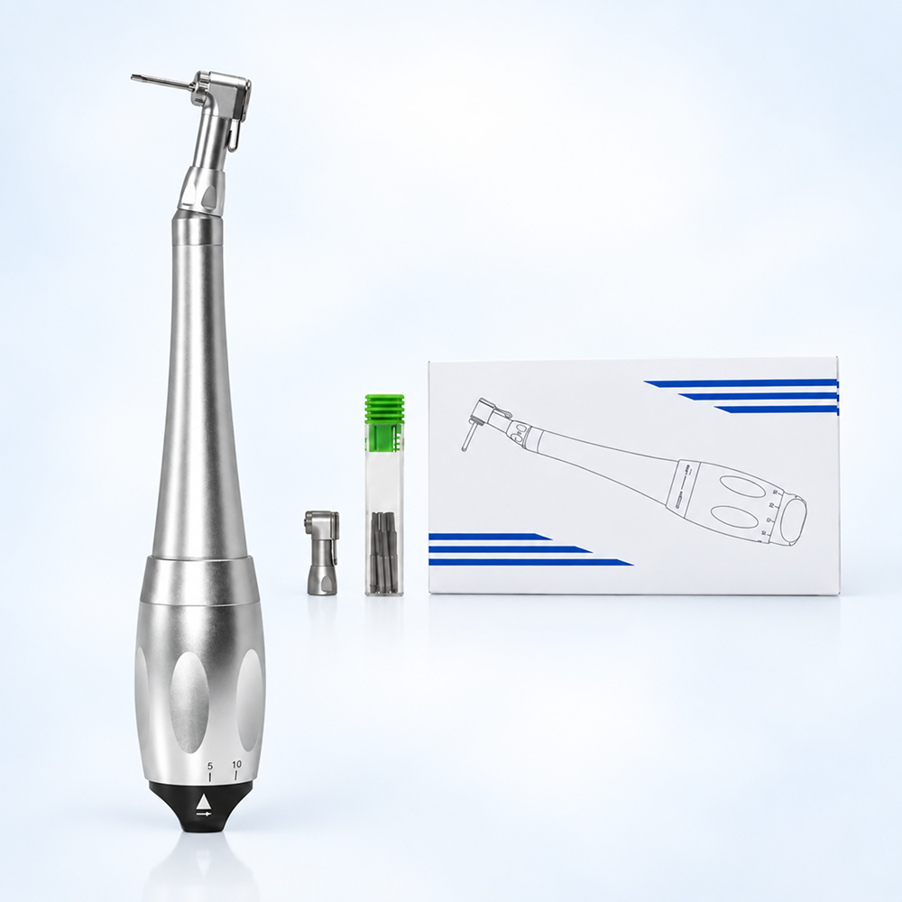 Torq Control Universal-Implantat-Drehmomentschlüssel-Set 5–35 N·cm – Winkelstückkopf, Click-Lock, 12 Präzisions-Schraubendreher