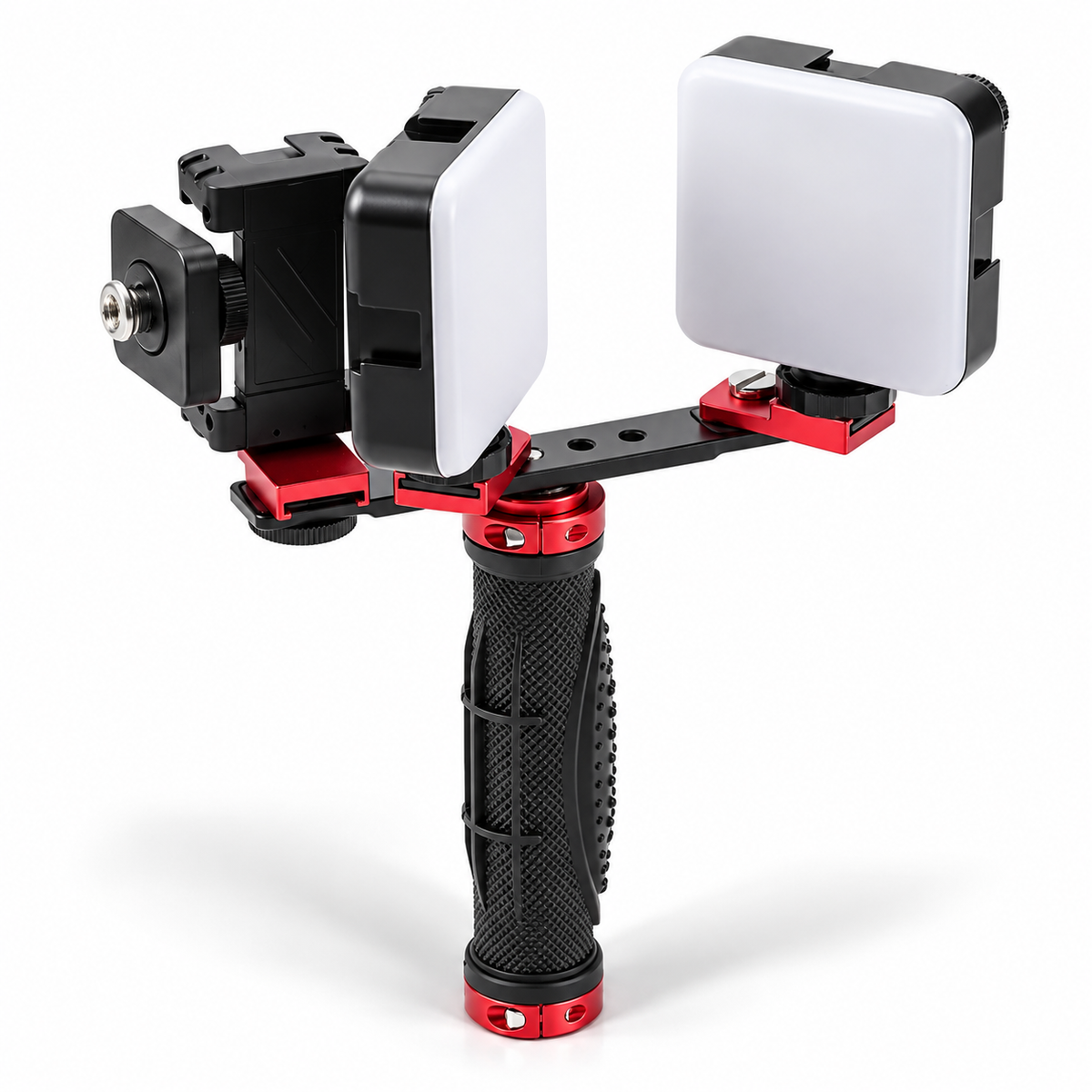 Twin Light Kit for Smartphone Dental Photography — Dual 5600 K LED, 6000 Lumens Each, Phone Holder and Case