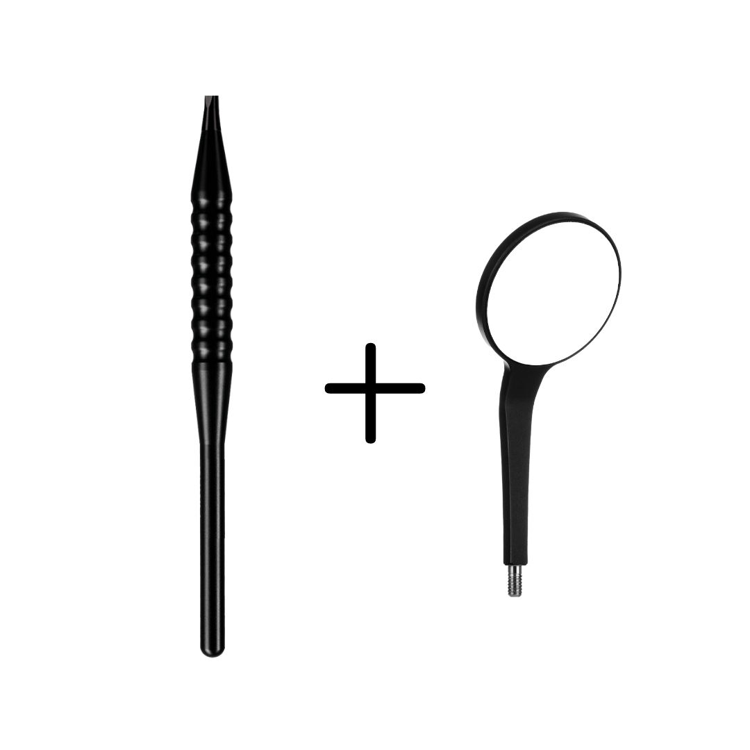 UltraClear Dental Mirror Black Line 24 mm Dentiphoto