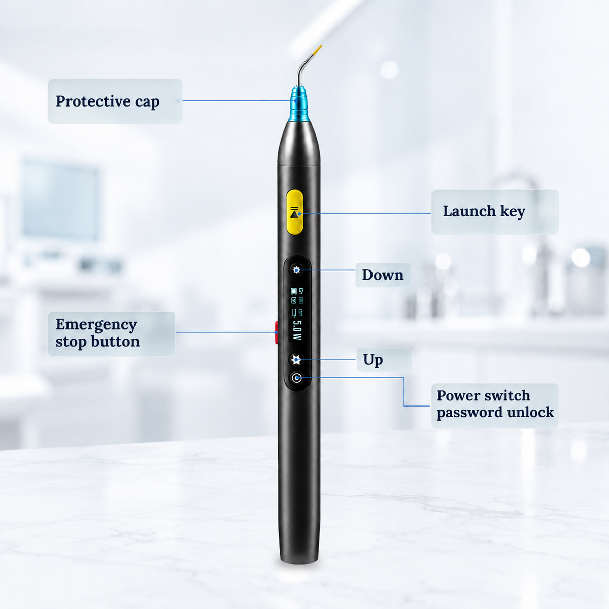 Wireless Dental Diode Laser – 5W Portable Soft Tissue Laser