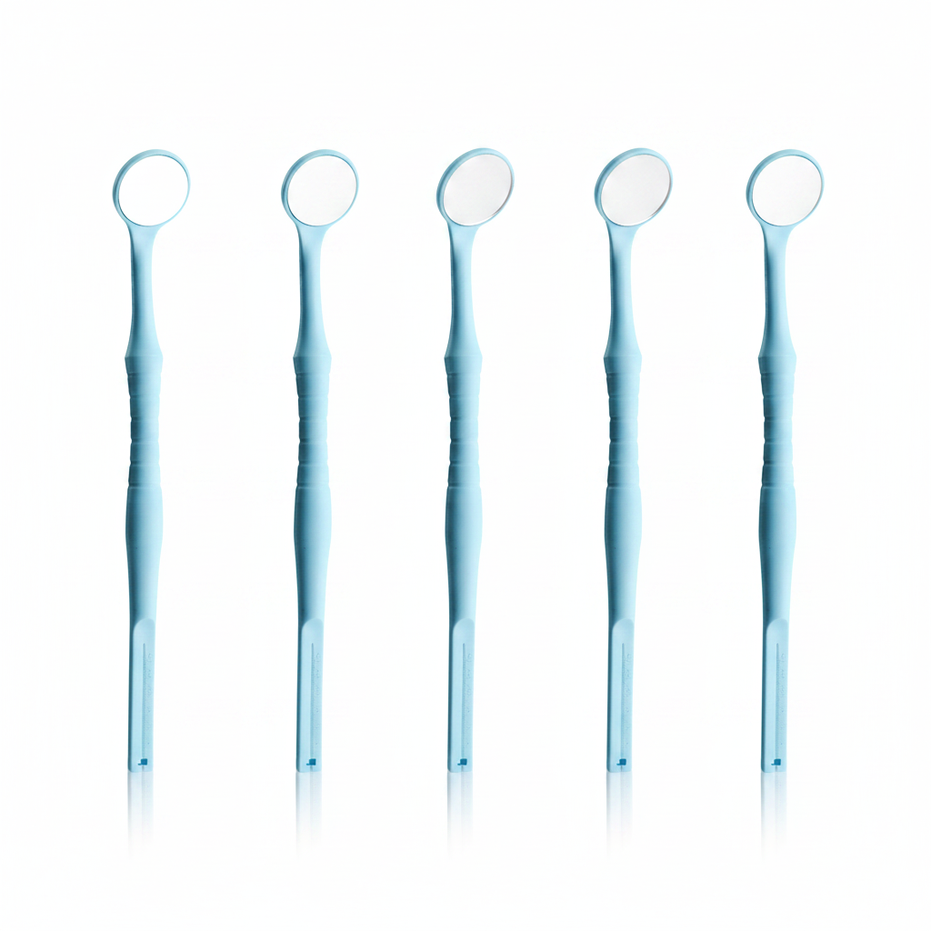 Espejo con mango de una pieza, de una sola cara, paquete de 5 piezas