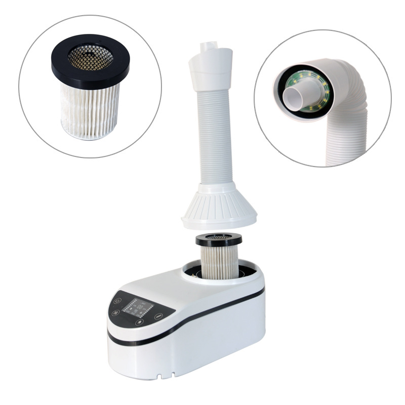 NEW! High-Power Compact Dental Laboratory Dust Collector with LED Light