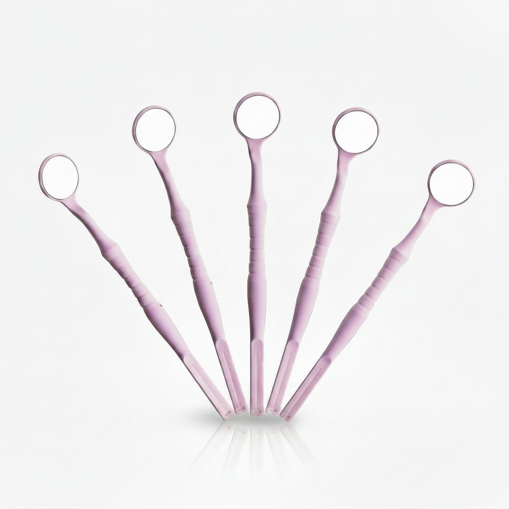 Espejo con mango de una pieza, de una sola cara, paquete de 5 piezas