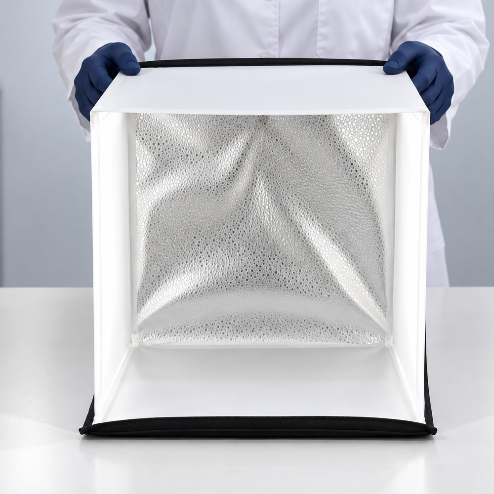 歯科模型撮影用ライトボックスセット 32 cm — LEDパネル付きソフトボックステント