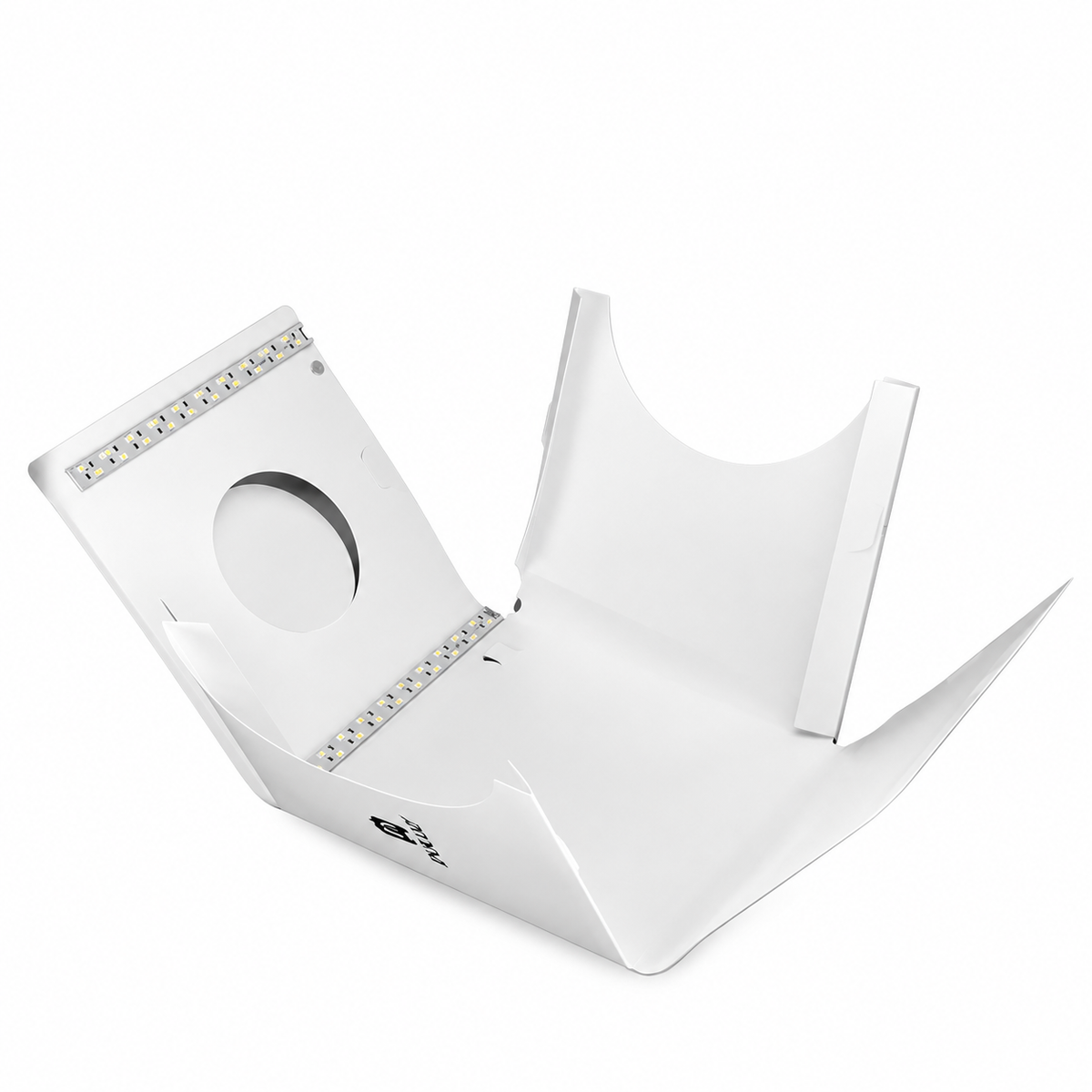 Mini boîte à lumière de 22 cm pour la photographie de modèles dentaires — tente softbox portable avec LED