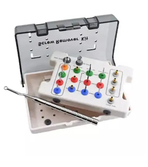Universal Prosthetic and Implant Screw Removal Kits and Contra-Angle Torque Wrench with Adjustable Head Dentigear