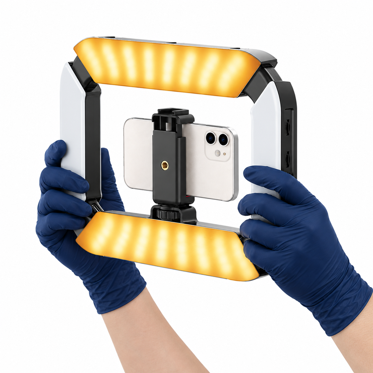 Lampe annulaire mobile pour photographie dentaire