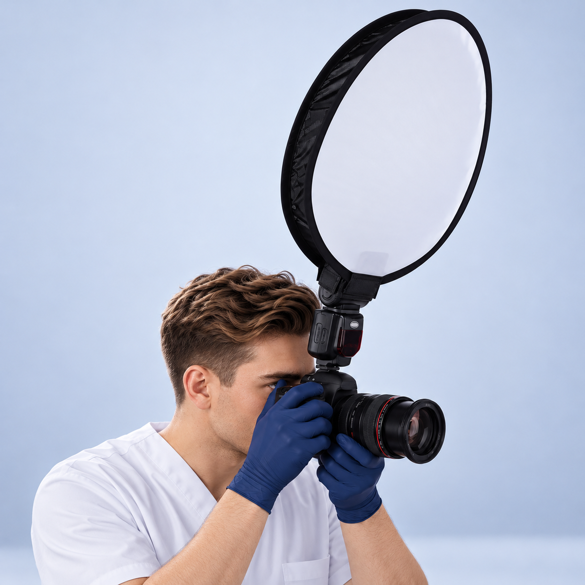 Diffuseur flash softbox de 40 cm pour la photographie dentaire — grand diffuseur pour flash cobra