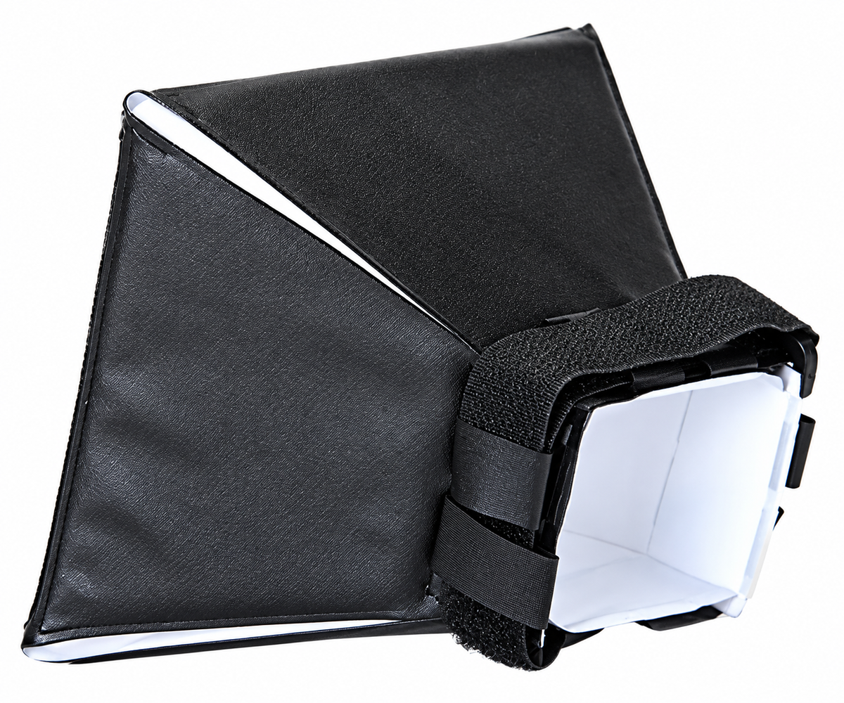 Diffuseur flash softbox pour la photographie dentaire — adoucit la lumière du flash cobra pour les prises de vue intraorales