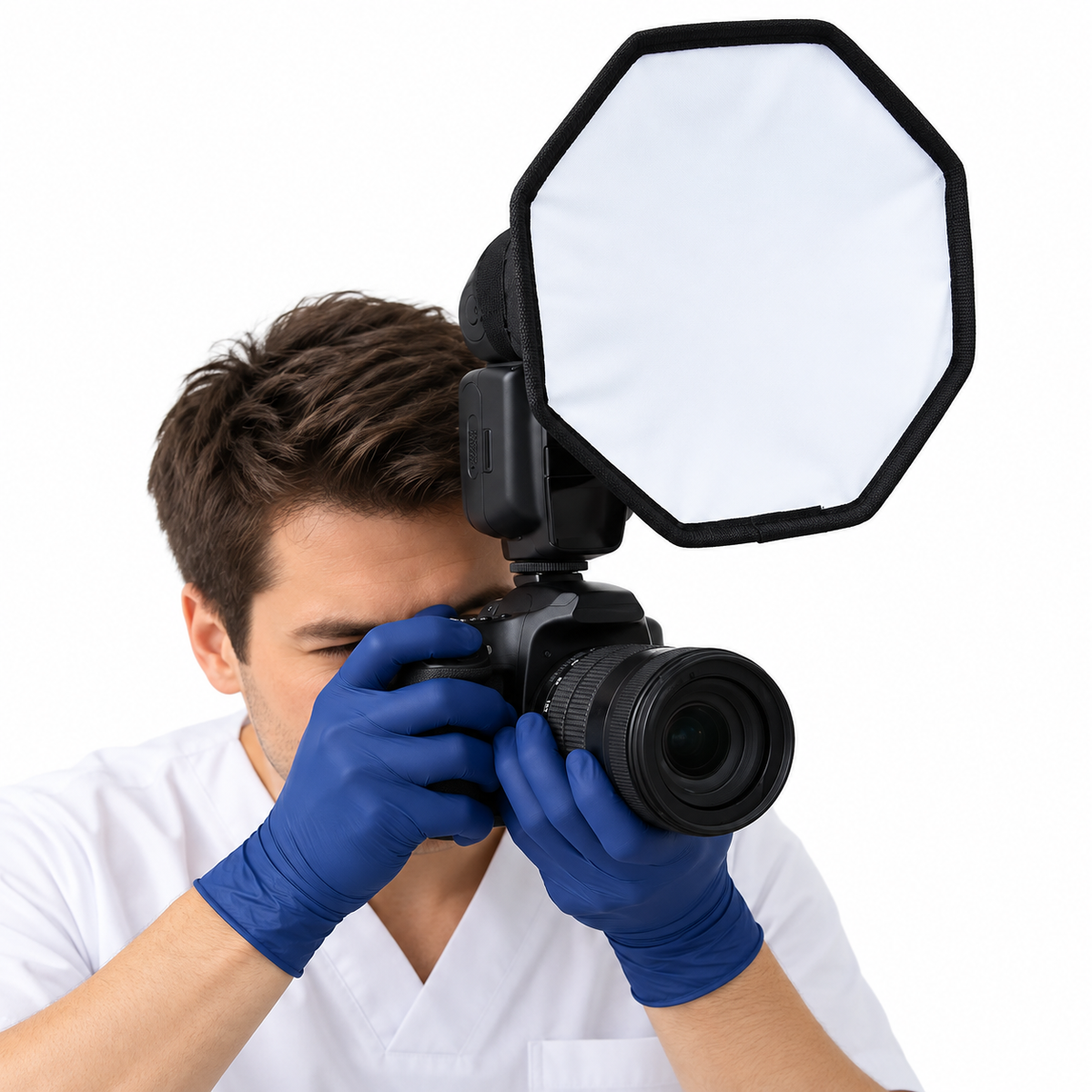 Softbox universelle de 20 cm pour la photographie dentaire — diffuseur pour flashs cobra d’appareil photo