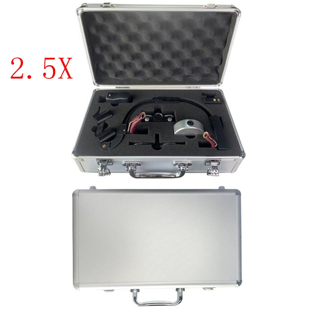 Dental Medical 3.5X Magnifier Binocular Loupes Head Light/Anti-fog Mirrors  Glass